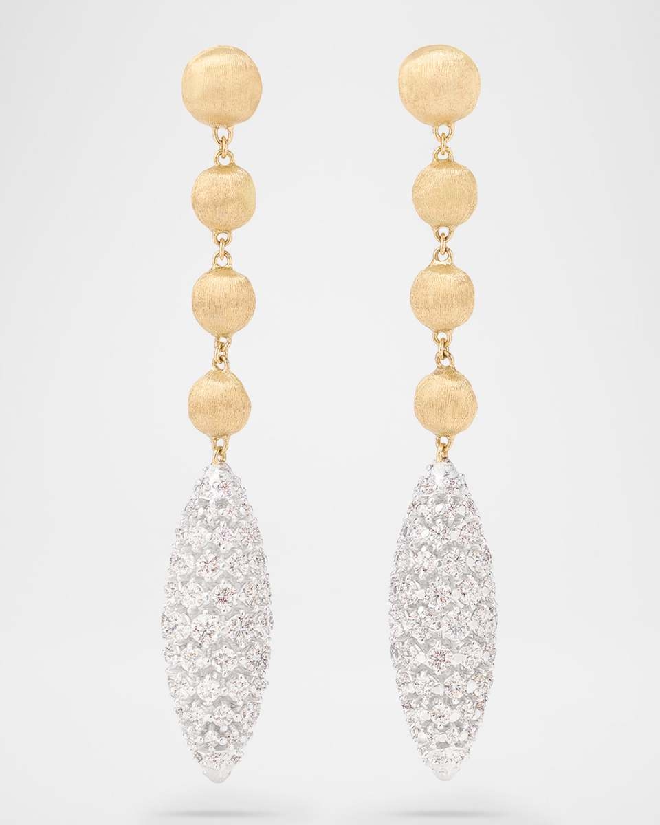 18K Yellow Gold Chandelier Earrings with Diamonds